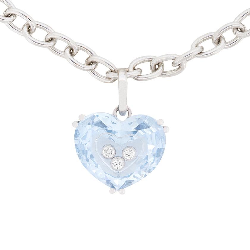 Heart Cut Chopard ‘So Happy Heart’ Aquamarine and Diamond Bracelet