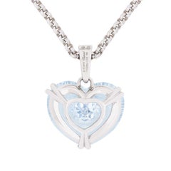 Chopard ‘So Happy Heart’ Aquamarine and Diamond Necklace