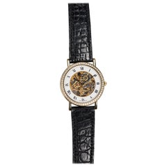 Reloj Chopard Squelette Esqueleto Esfera Bisel Diamante en Oro Amarillo de 18 quilates, años 90