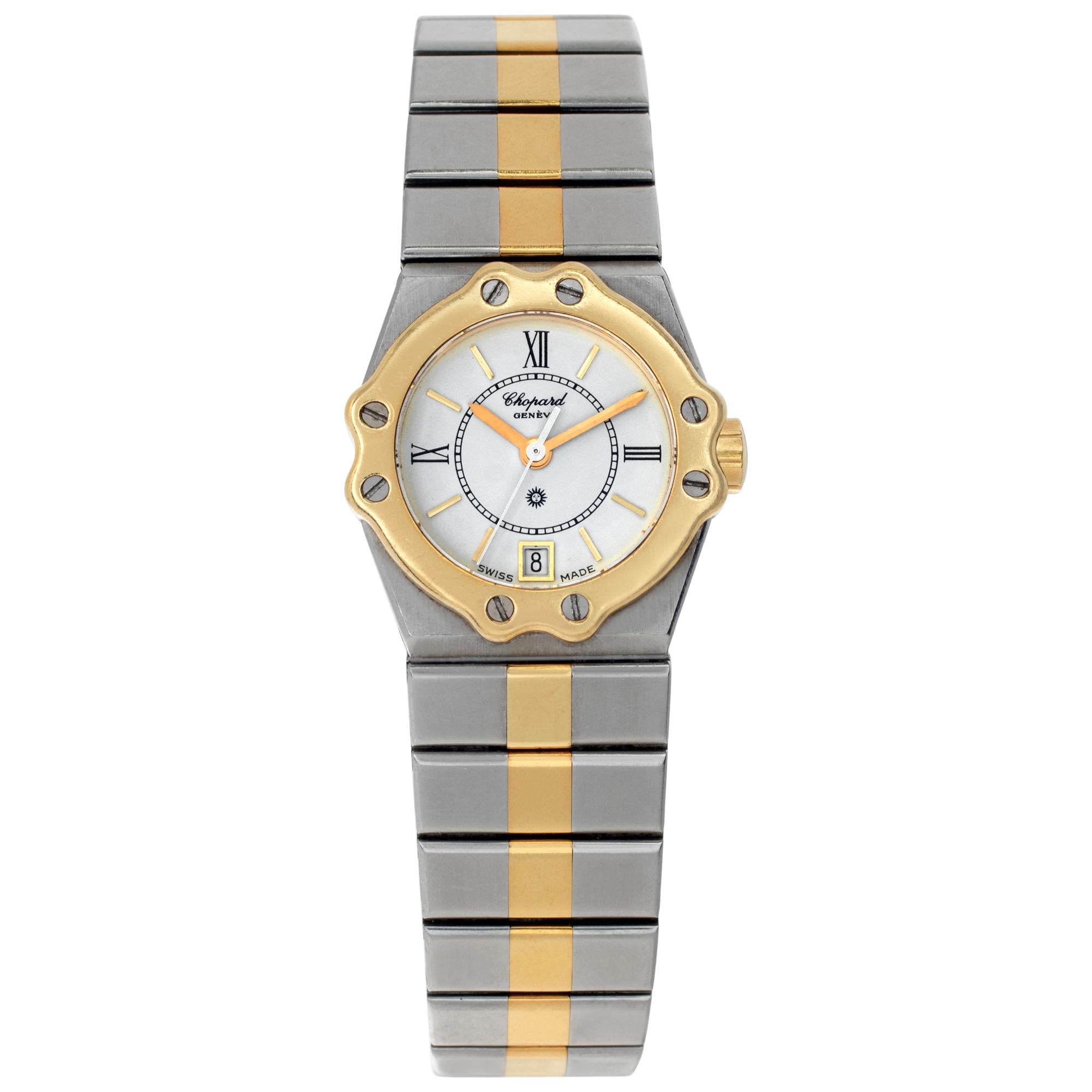 Chopard St. Moritz 8024 en acier inoxydable avec cadran blanc 23 mm