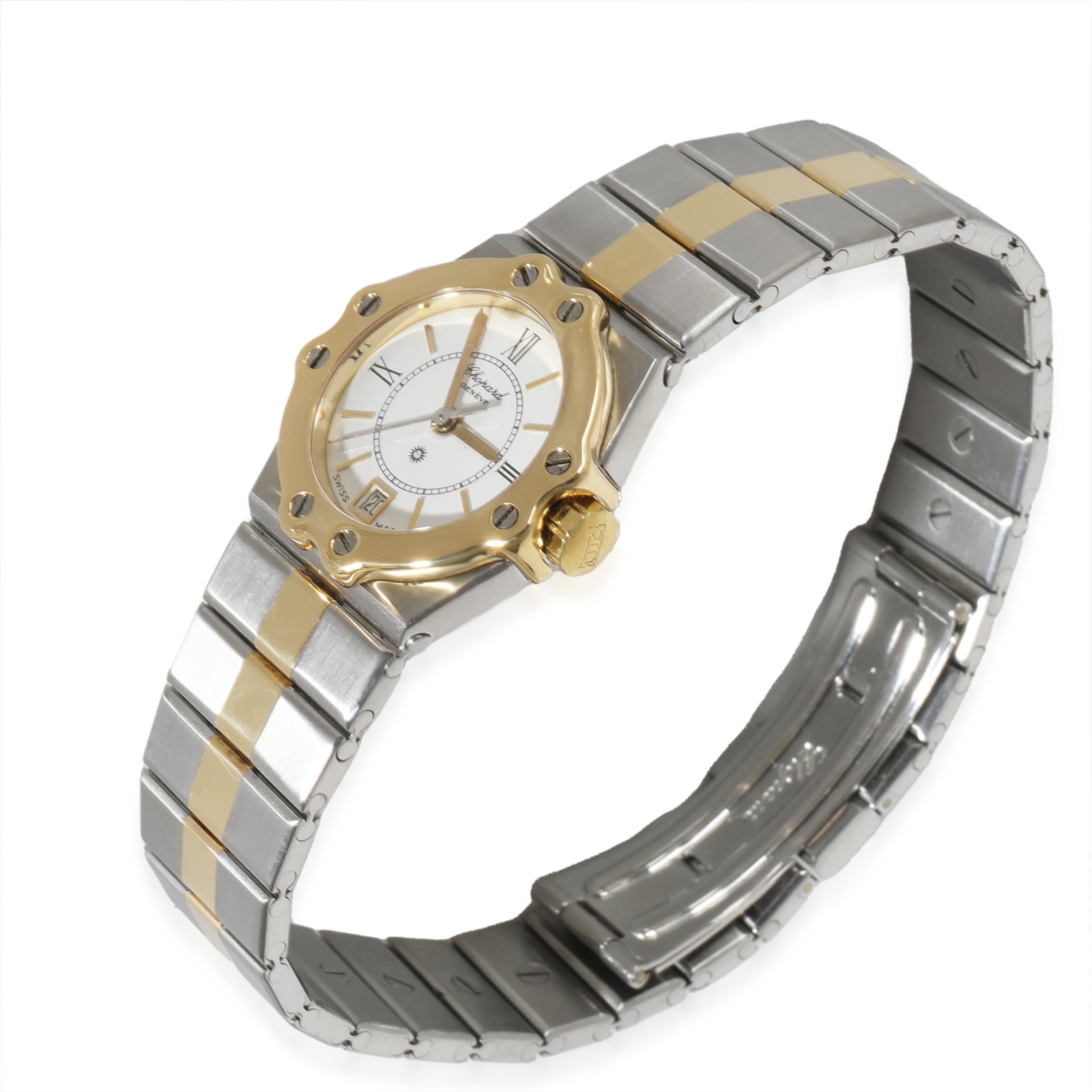 Chopard St. Moritz 8024 Women's Watch in 18kt Stainless Steel/Yellow Gold In Excellent Condition For Sale In New York, NY