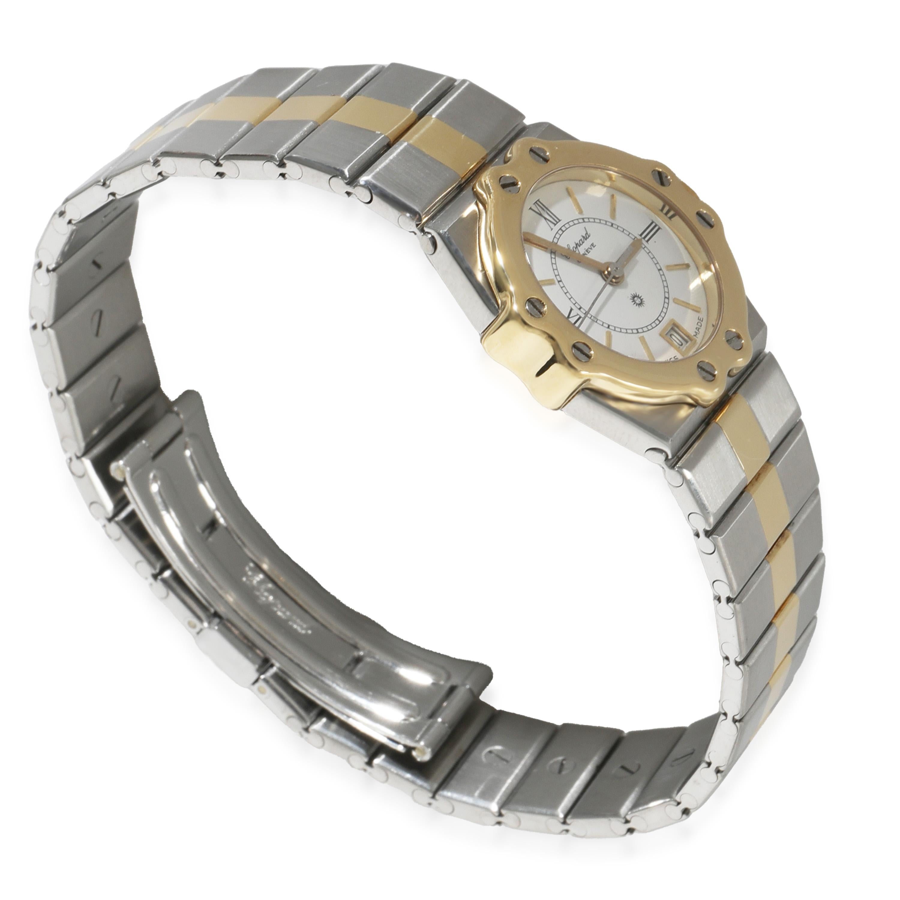 Women's or Men's Chopard St. Moritz 8024 Women's Watch in 18kt Stainless Steel/Yellow Gold For Sale