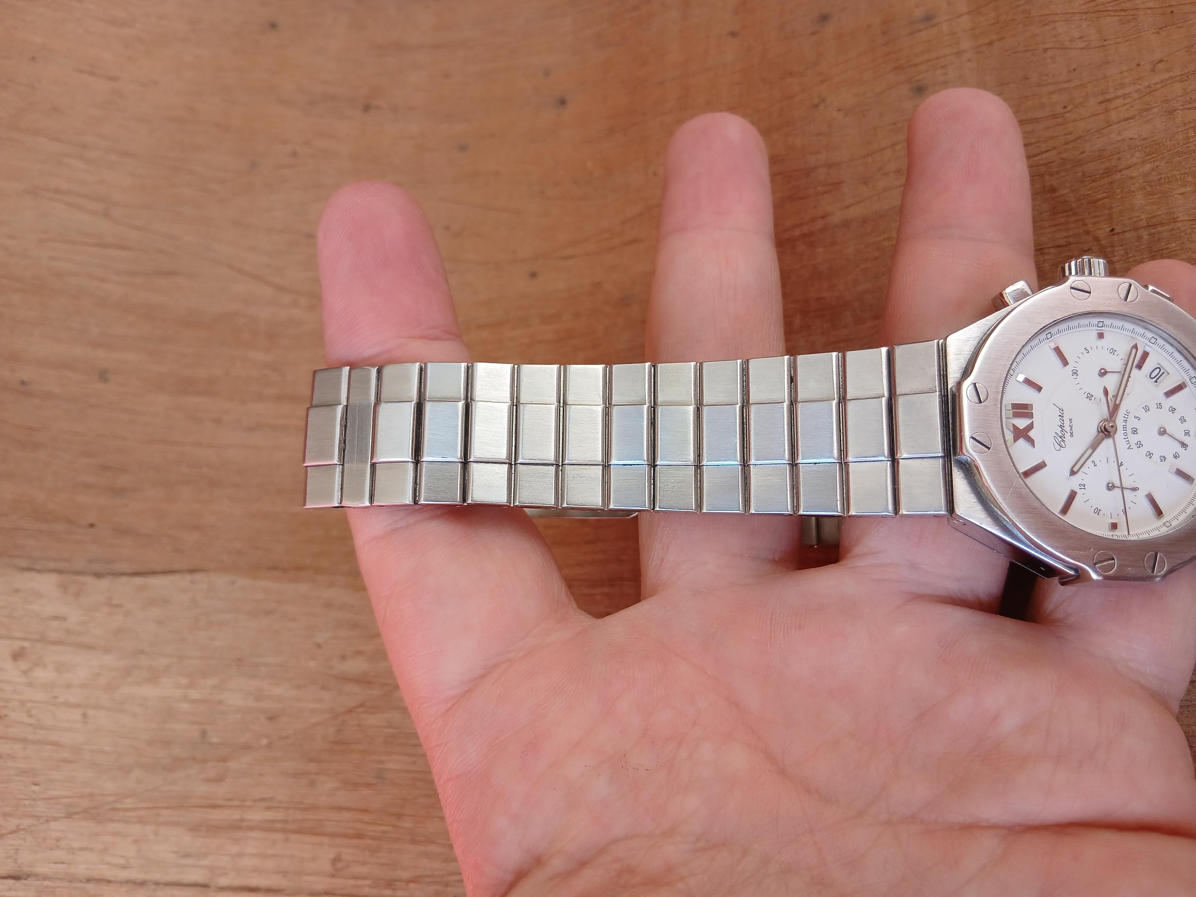 Chopard St. Moritz Cronografo 8333 Automatico Uomo in Steele in vendita 1