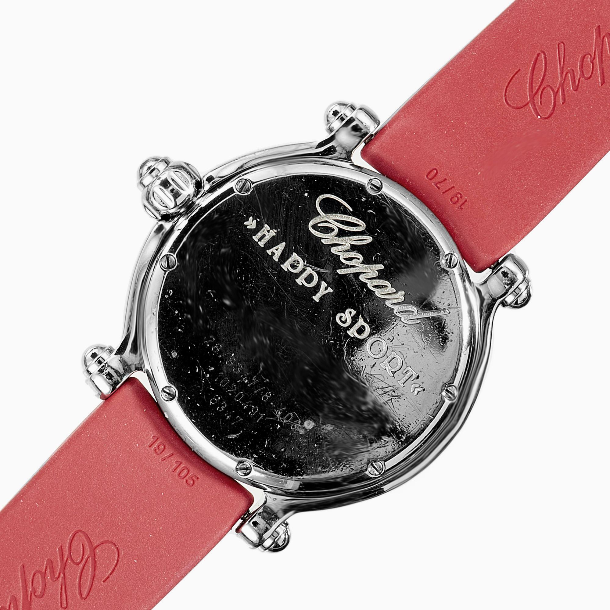 Donna Chopard Stainless  Orologio da polso Happy Fish Sport in acciaio con diamanti e zaffiri in vendita