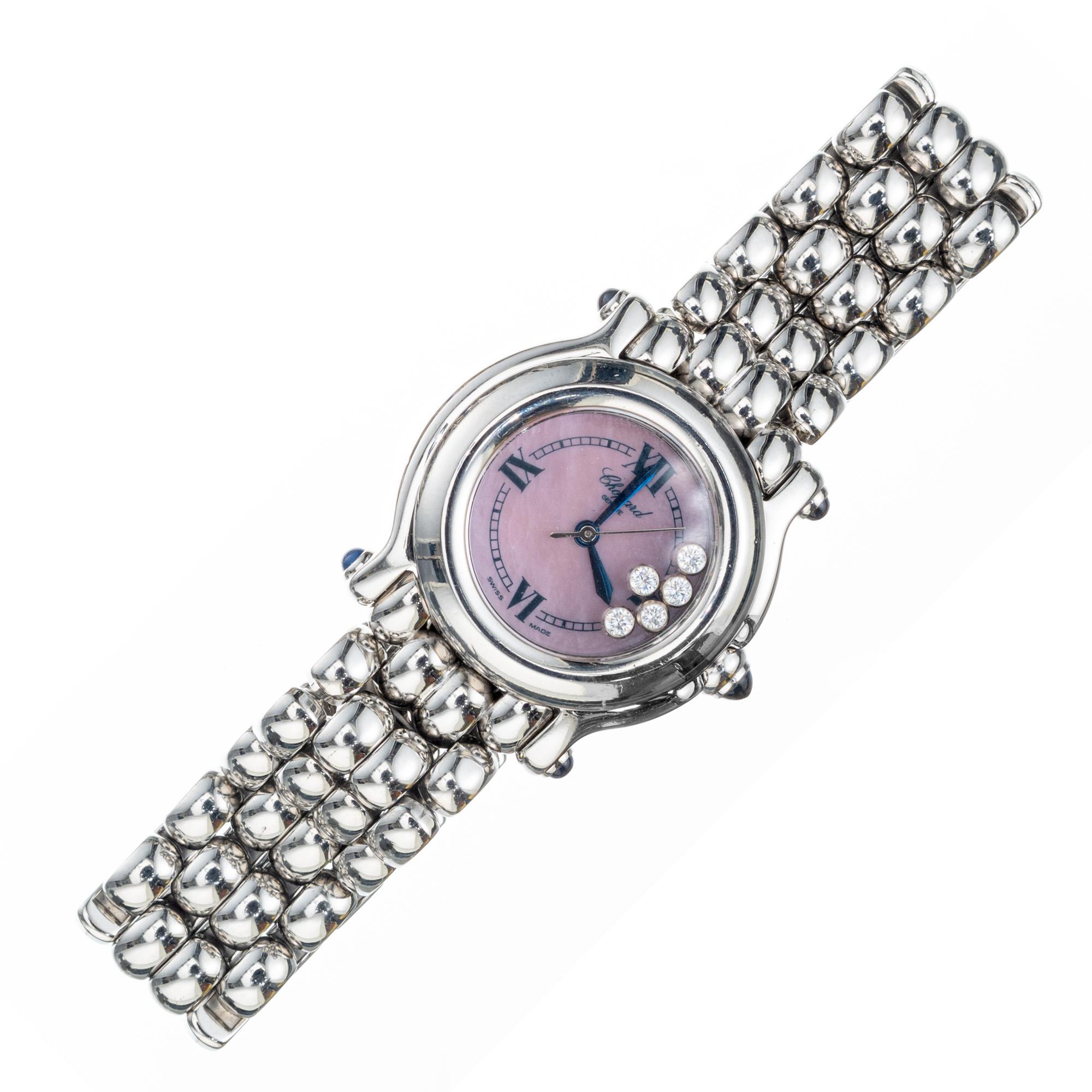 Chopard Stainless Steel Happy Diamond Ladies Wristwatch 1