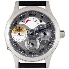 Chopard Stainless Steel Regulateur Steel Grey Semi-Skeleton Manual Wristwatch