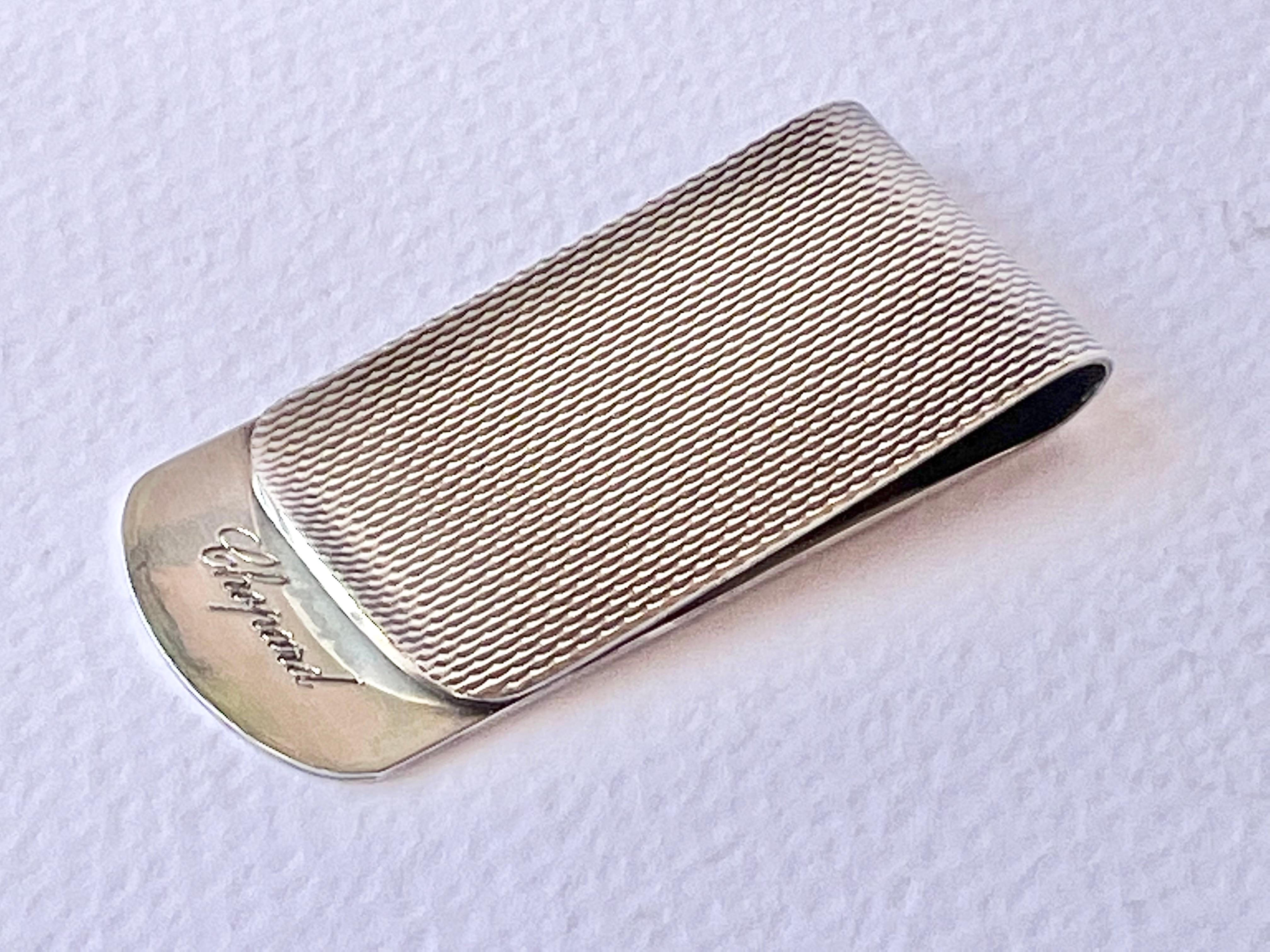 Chopard Sterling Silver Luxury Set Roller ball Cuff Links And money Clip  Set For Sale 8
