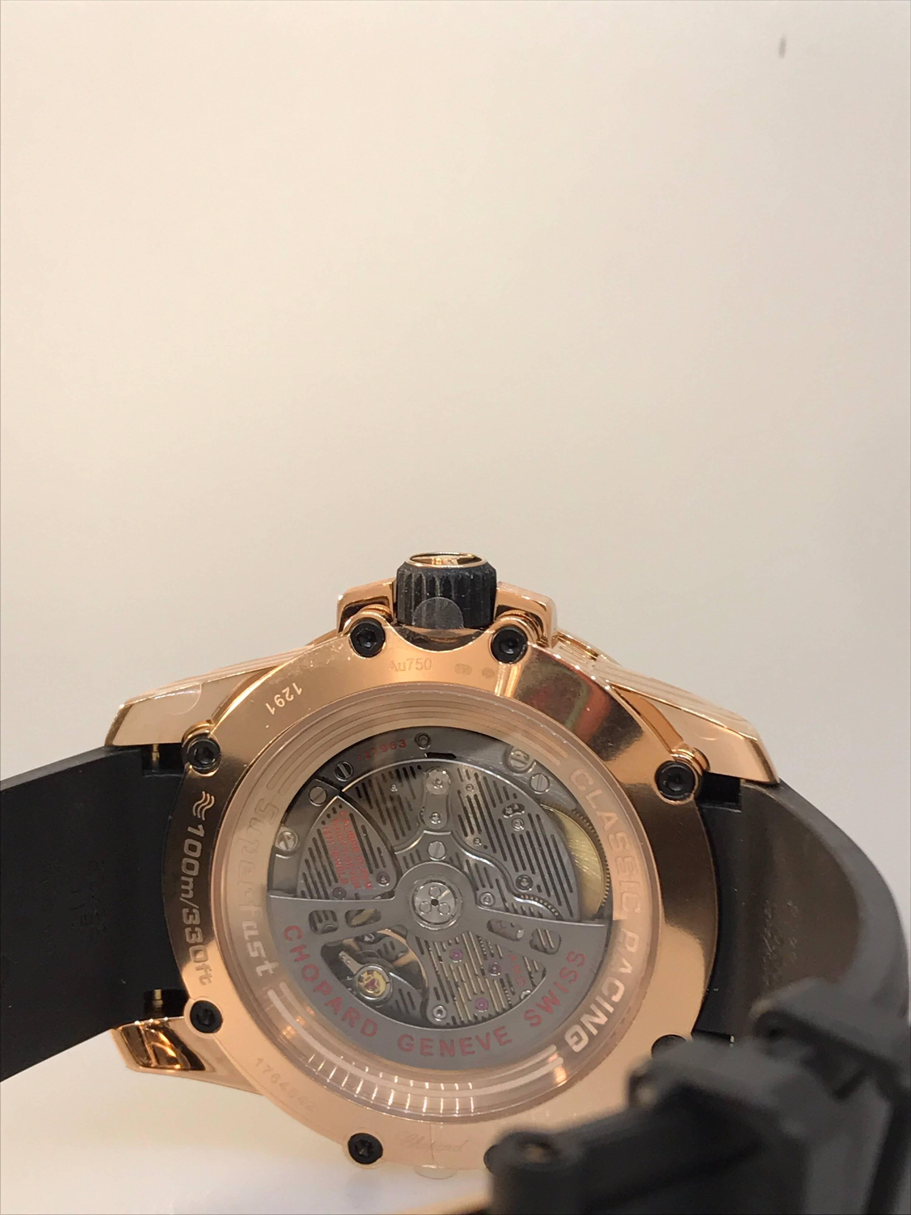 Chopard Superfast Power Control 18k Rose Gold Automatic Mens Watch 16/1291 New For Sale 2