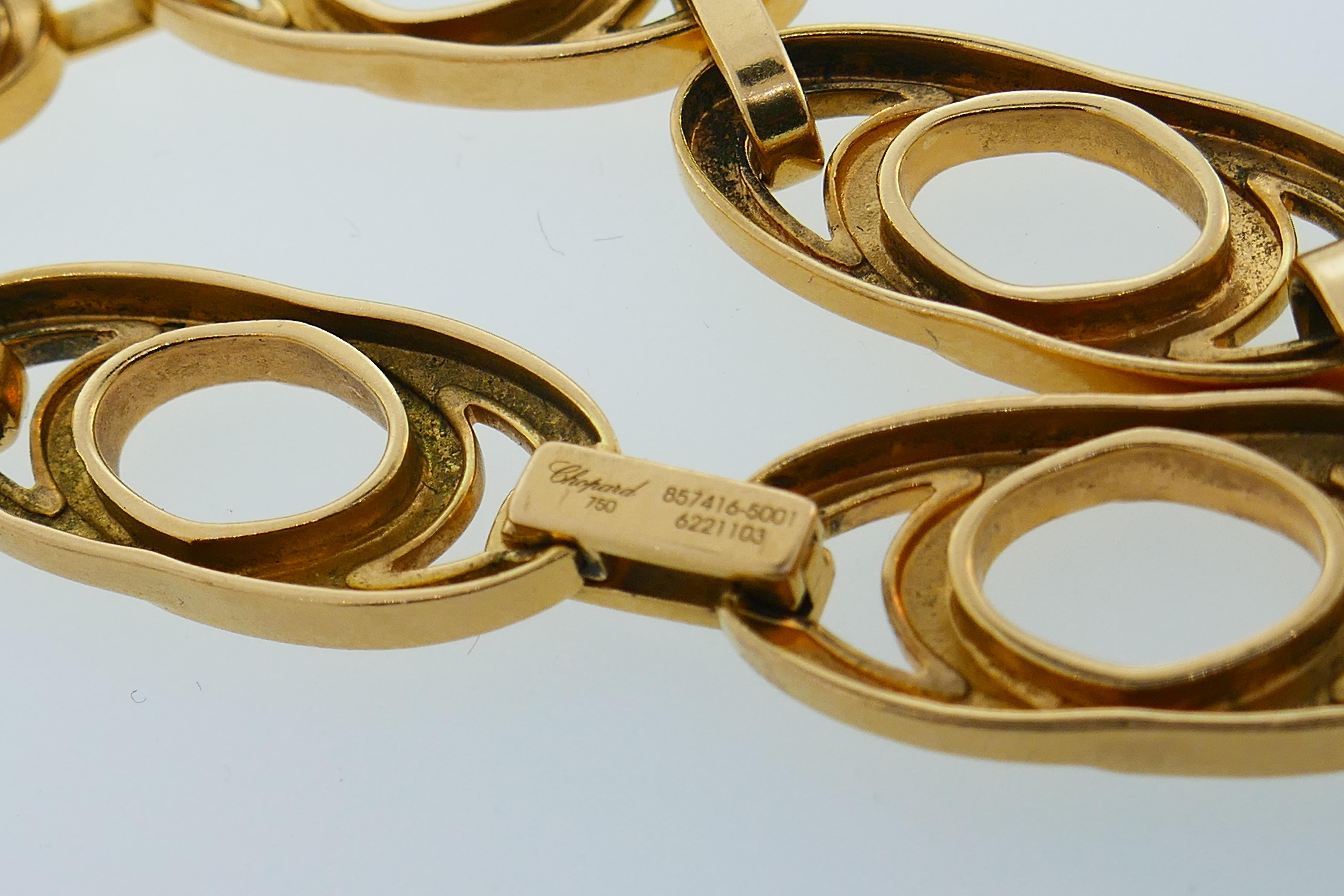 Women's or Men's Chopard Swiss 18k Rose Gold Link Bracelet Vintage