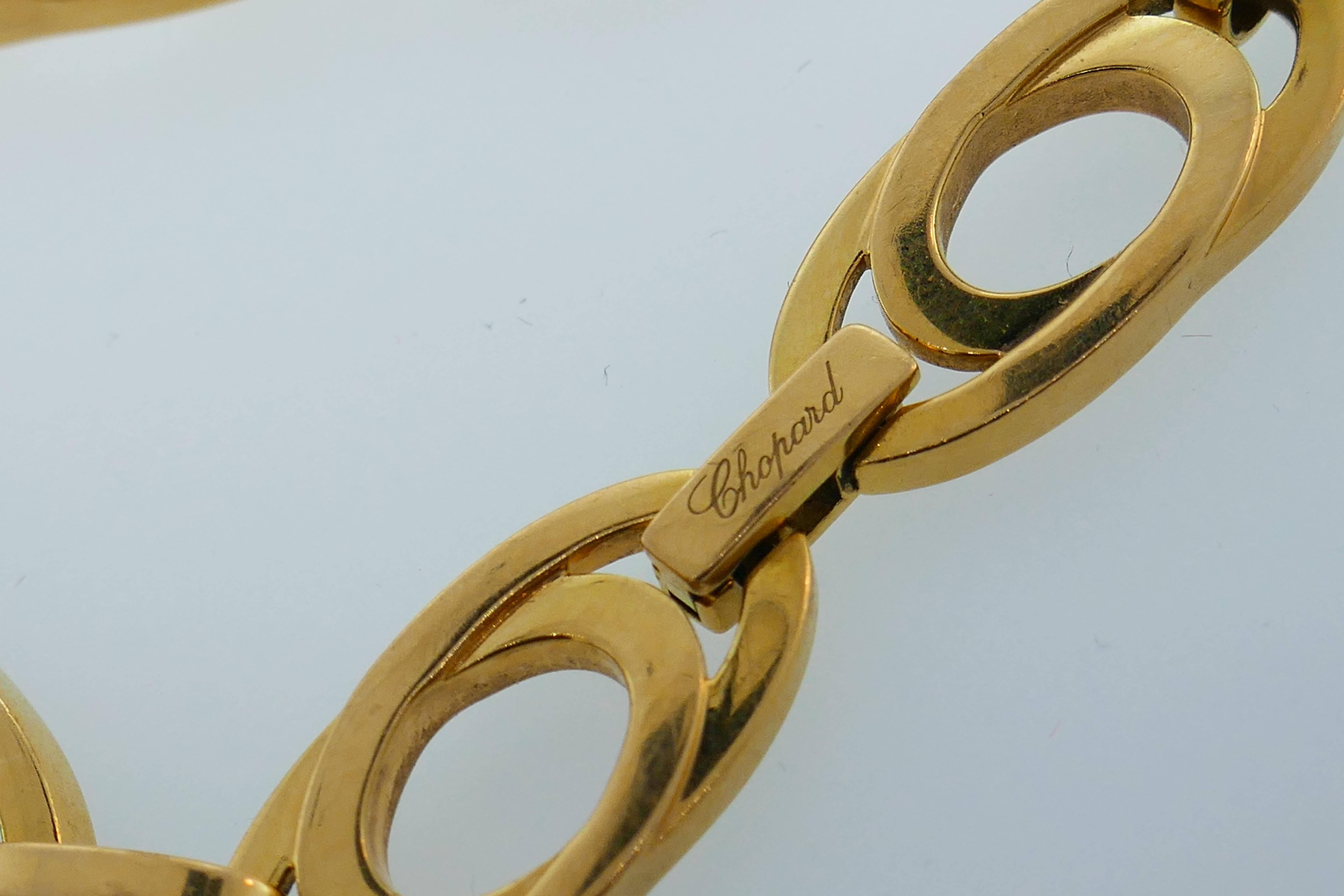 Chopard Swiss 18k Rose Gold Link Bracelet Vintage 1