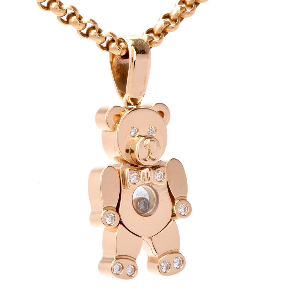 chopard teddy bear necklace