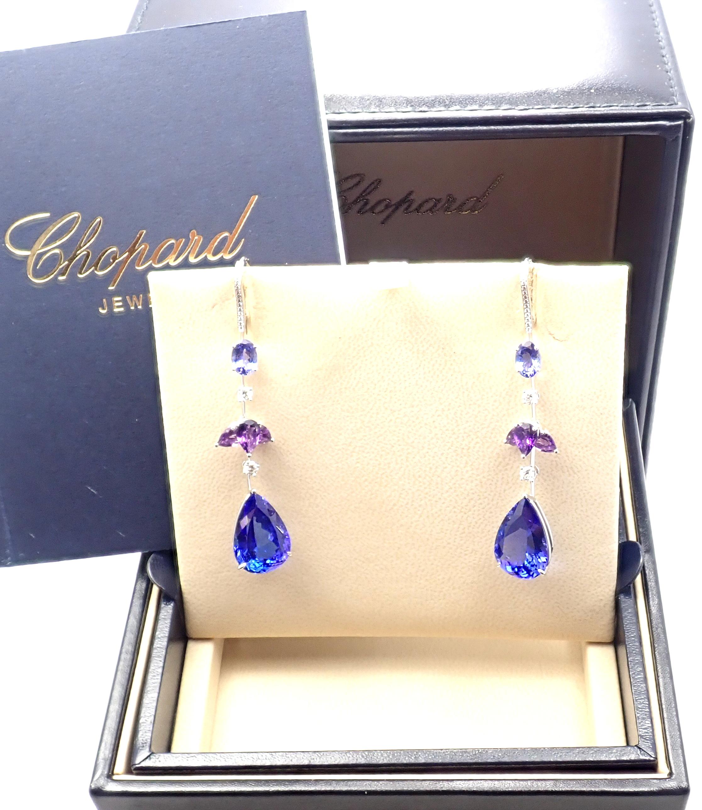 Chopard Temptations High Jewelry Diamond Tanzanite Amethyst White Gold Earrings 1