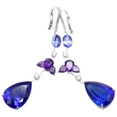 Chopard Temptations High Jewelry Diamond Tanzanite Amethyst White Gold Earrings