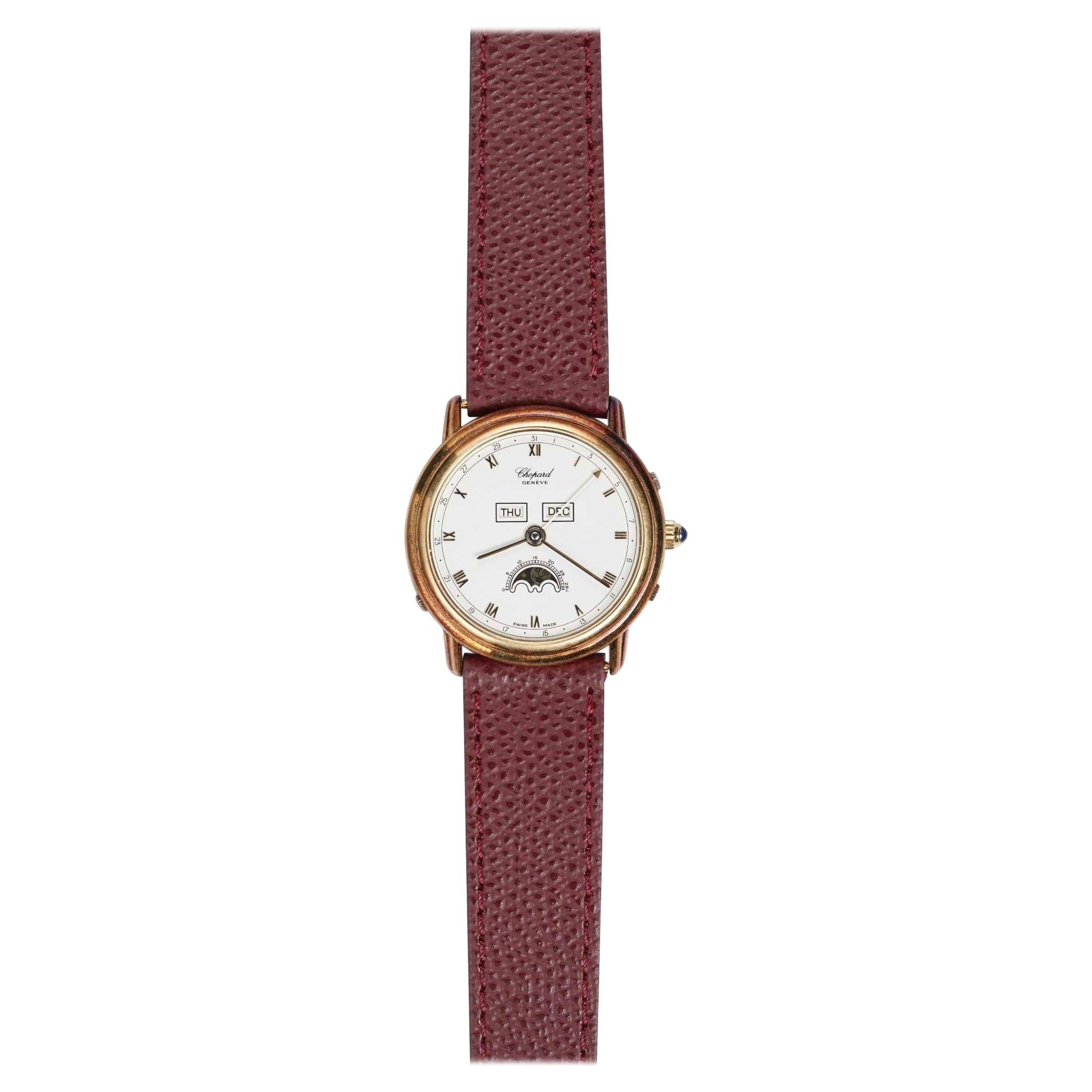 Reloj Chopard Triple Calendario Fases de la Luna en oro amarillo de 18 quilates, años 90