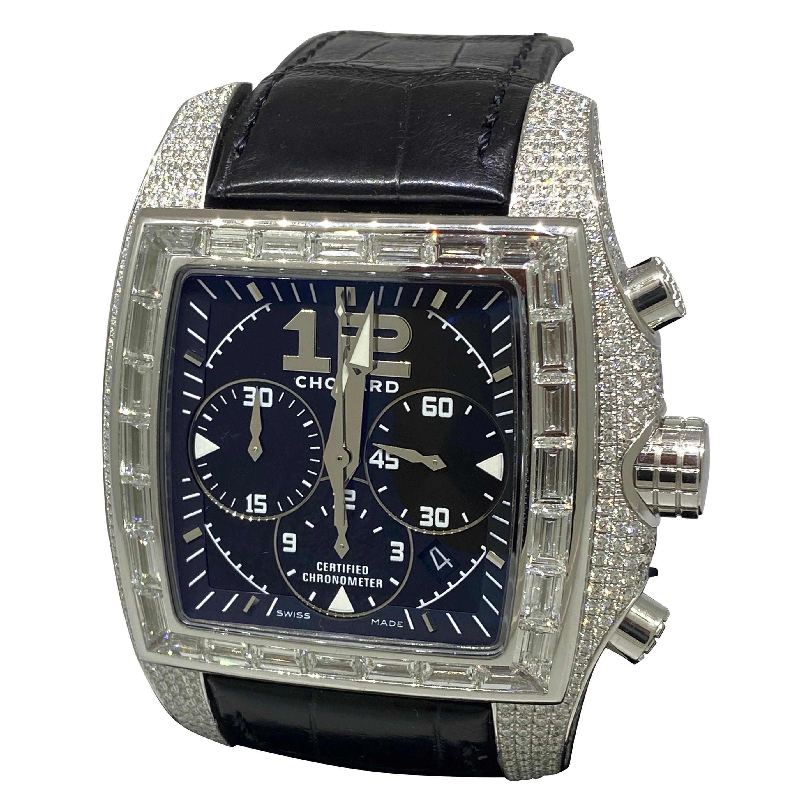 Chopard Two O Ten Diamond Case Black Dial Automatic Men's Watch 17/2272-1001 im Angebot