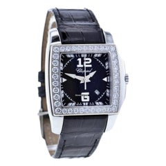 Chopard Two O Ten Diamond & Stainless Steel Watch With Crocodile Skin Strap