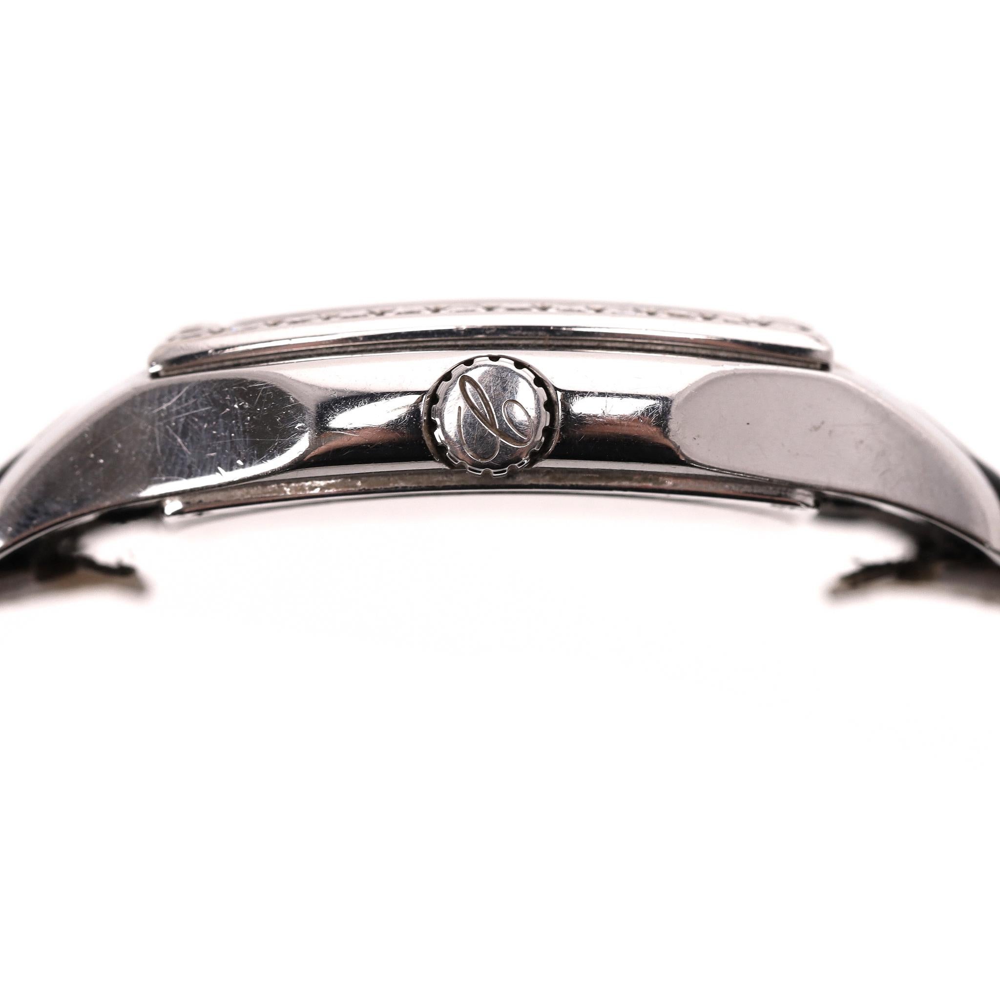 Chopard Two O Ten Diamond & Stainless Steel Watch With Crocodile Skin Strap For Sale 1