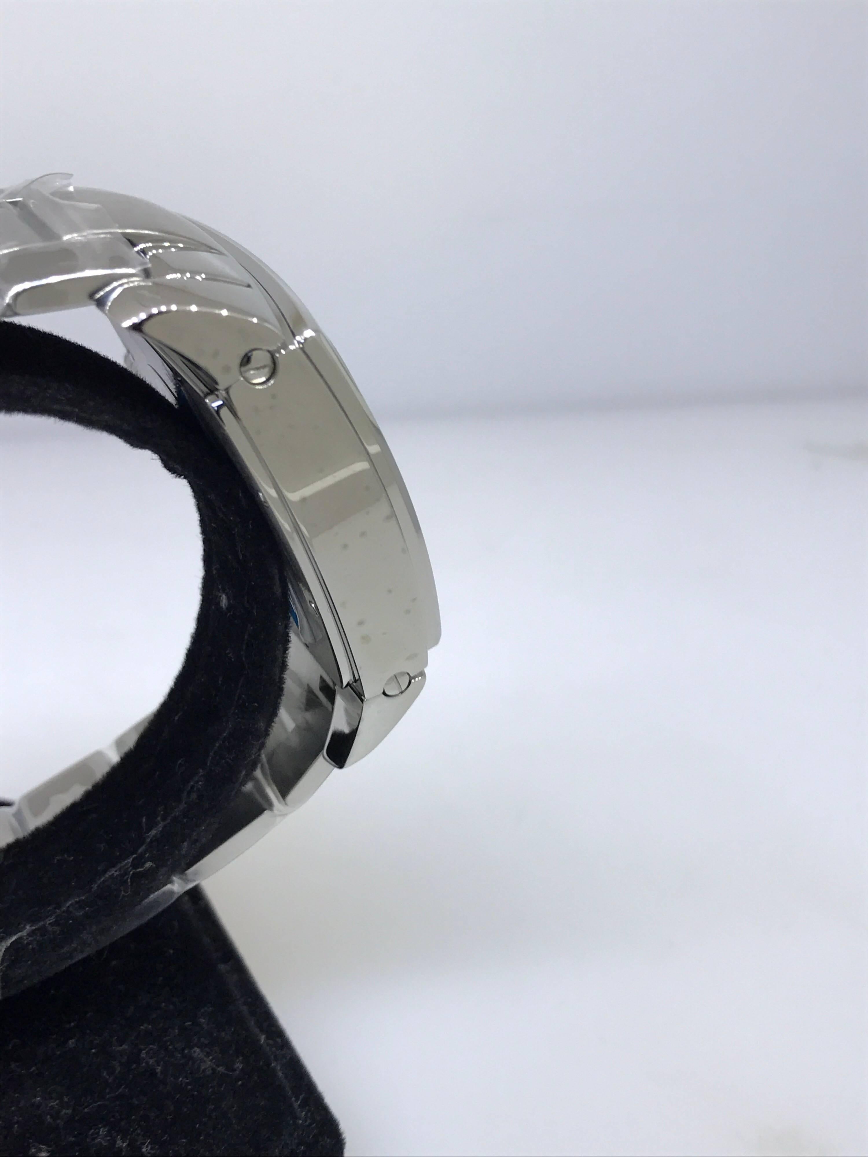 Women's or Men's Chopard Two O Ten Steel Automatic Chronograph Black Dial Bracelet Ladies Watch  For Sale