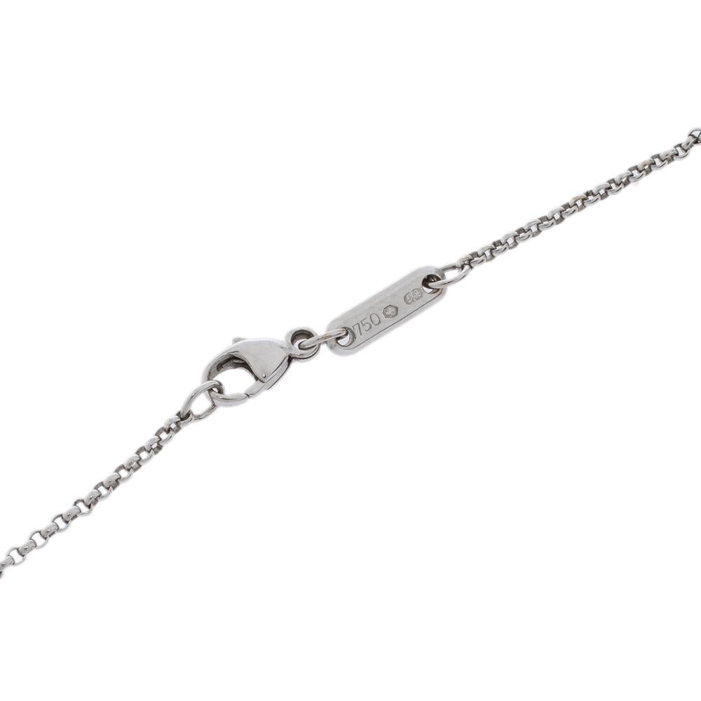 Contemporary Chopard Very Chopard Diamond 18K White Gold Pendant Necklace