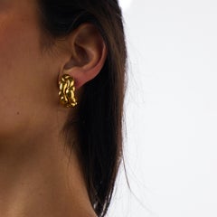 Boucles d'oreilles Casmir vintage Chopard en or jaune 18 carats