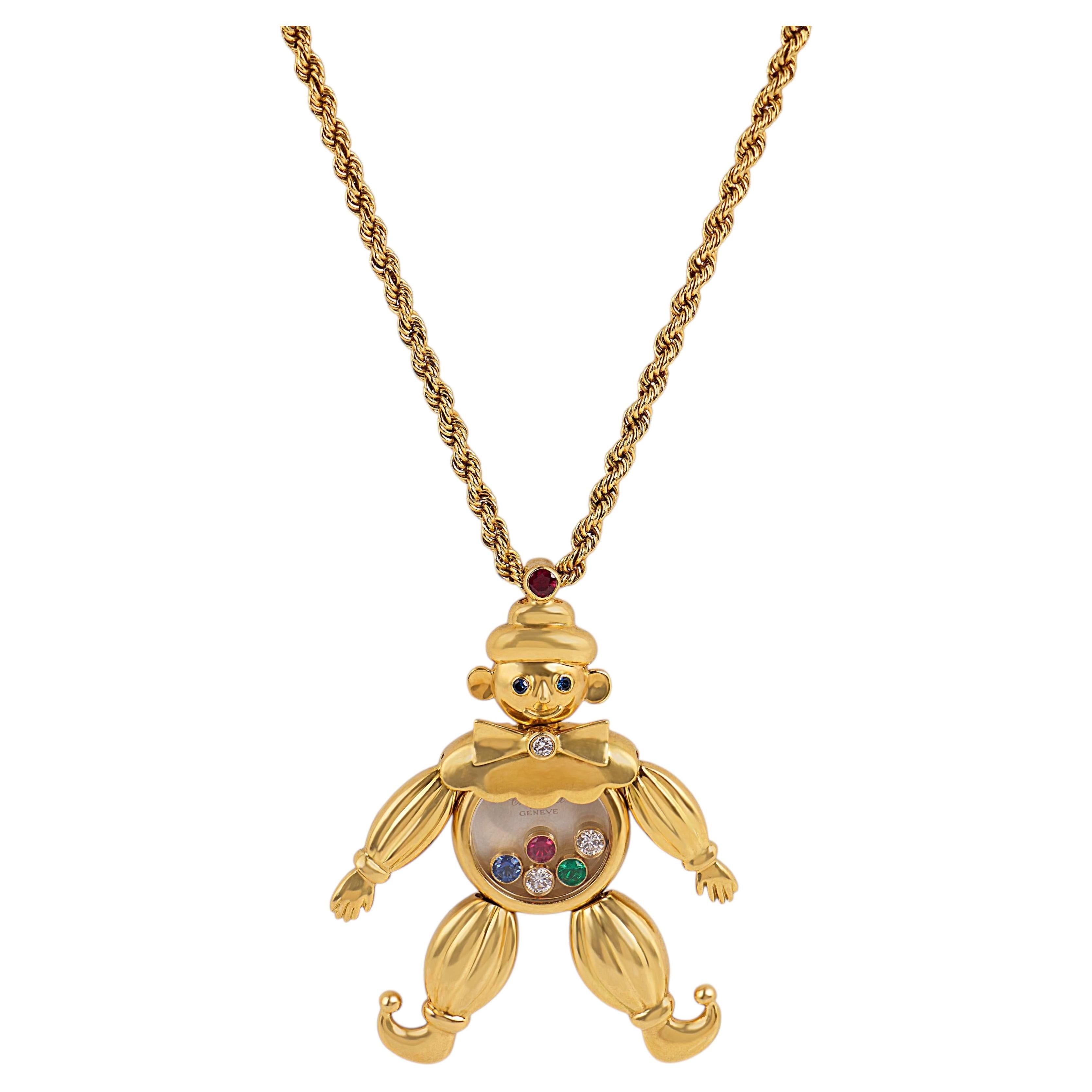 Collana "Happy Clown" vintage di Chopard in oro giallo 18 carati
