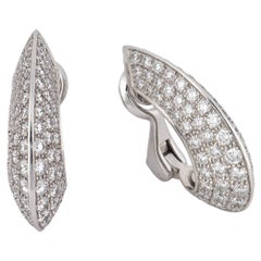 Chopard vintage 5.00 carat total weight diamond 18k gold hoop earrings