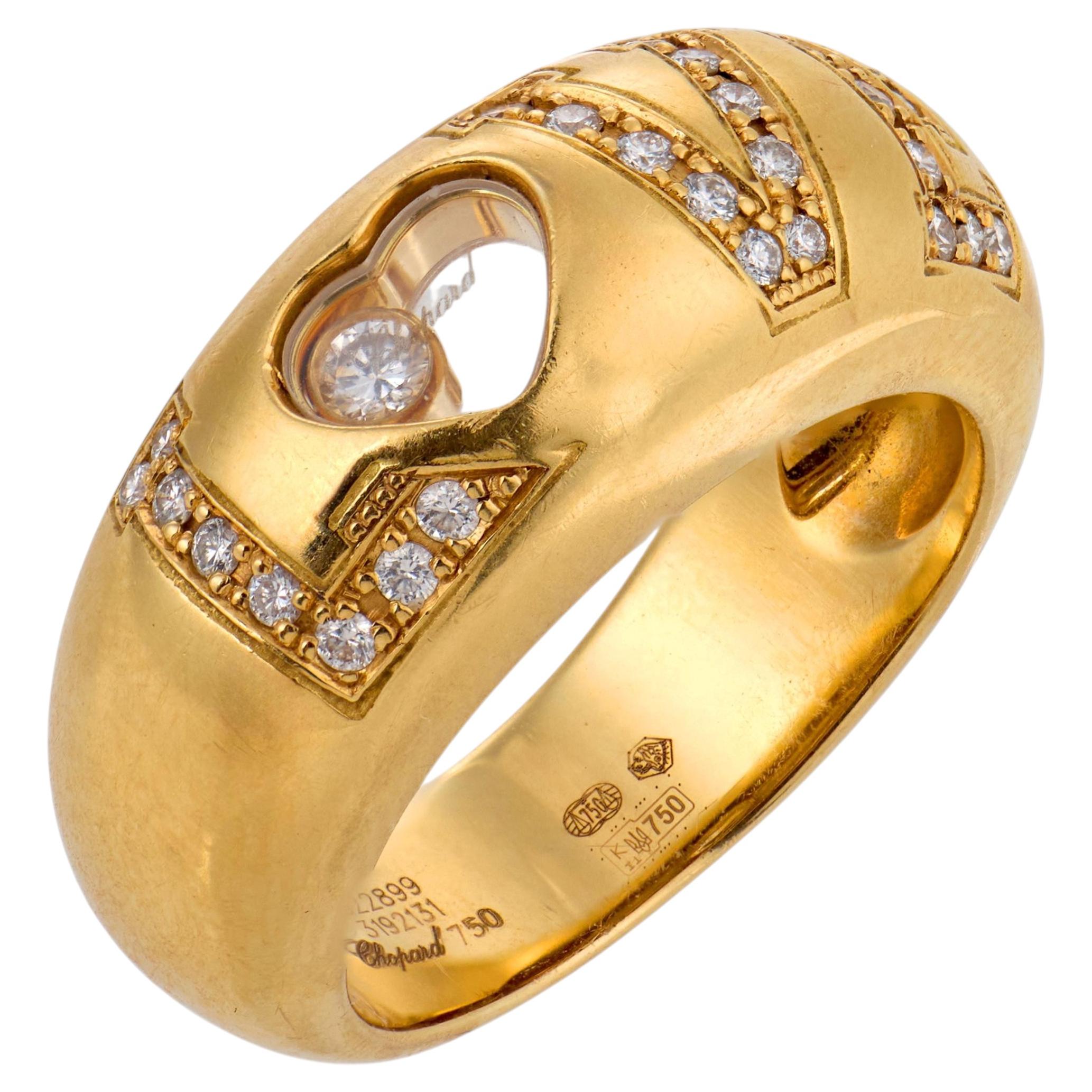 Chopard Vintage-Liebesring aus 18-karätigem Gelbgold mit Diamanten