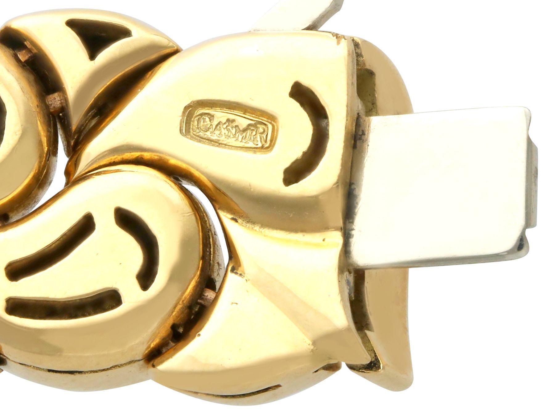 Vintage Chopard 18K Yellow Gold Casmir Bracelet For Sale 5