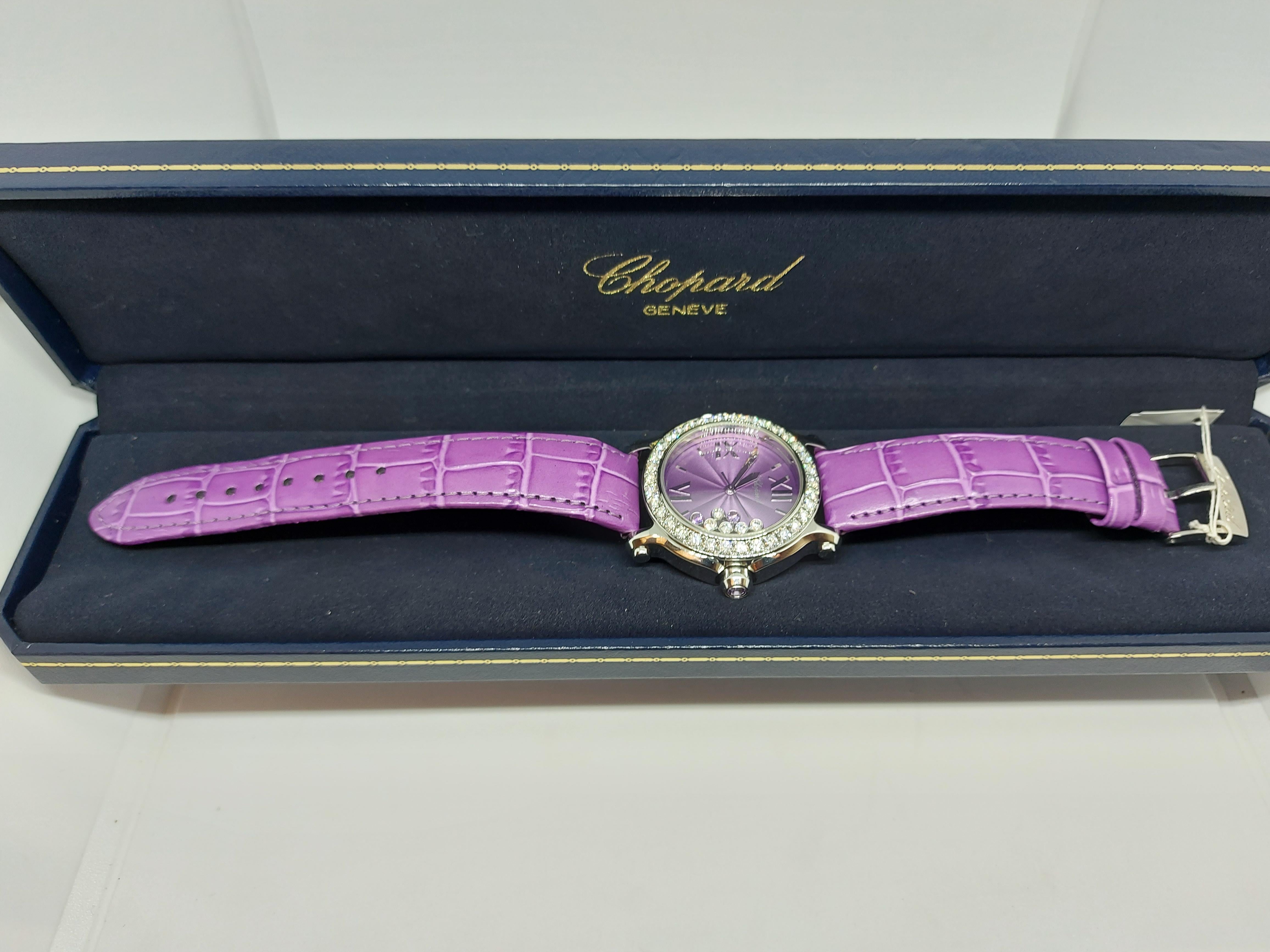 Chopard Violet Happy Sport with Floating Diamonds and Topazes 3