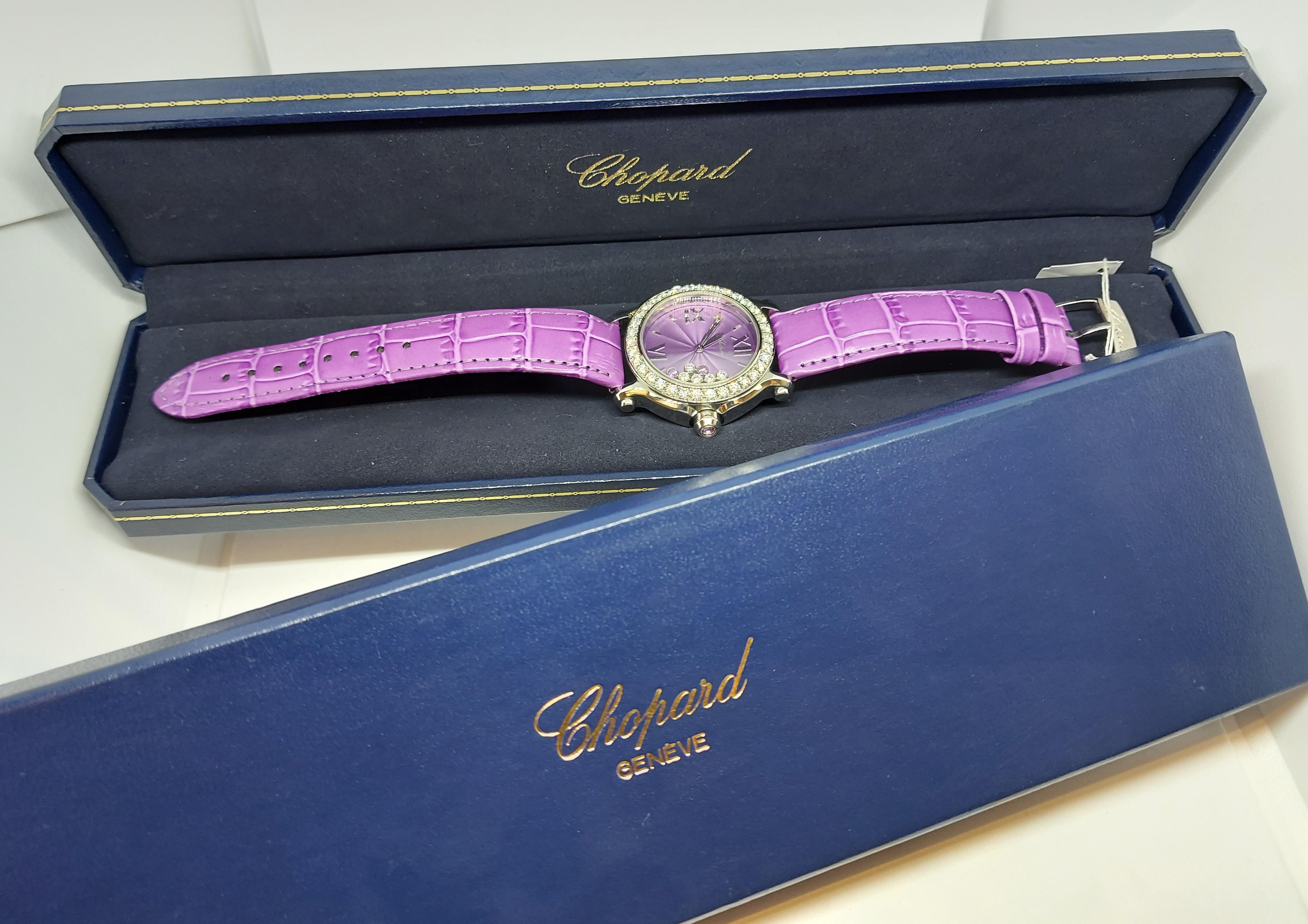 Chopard Violet Happy Sport with Floating Diamonds and Topazes 4