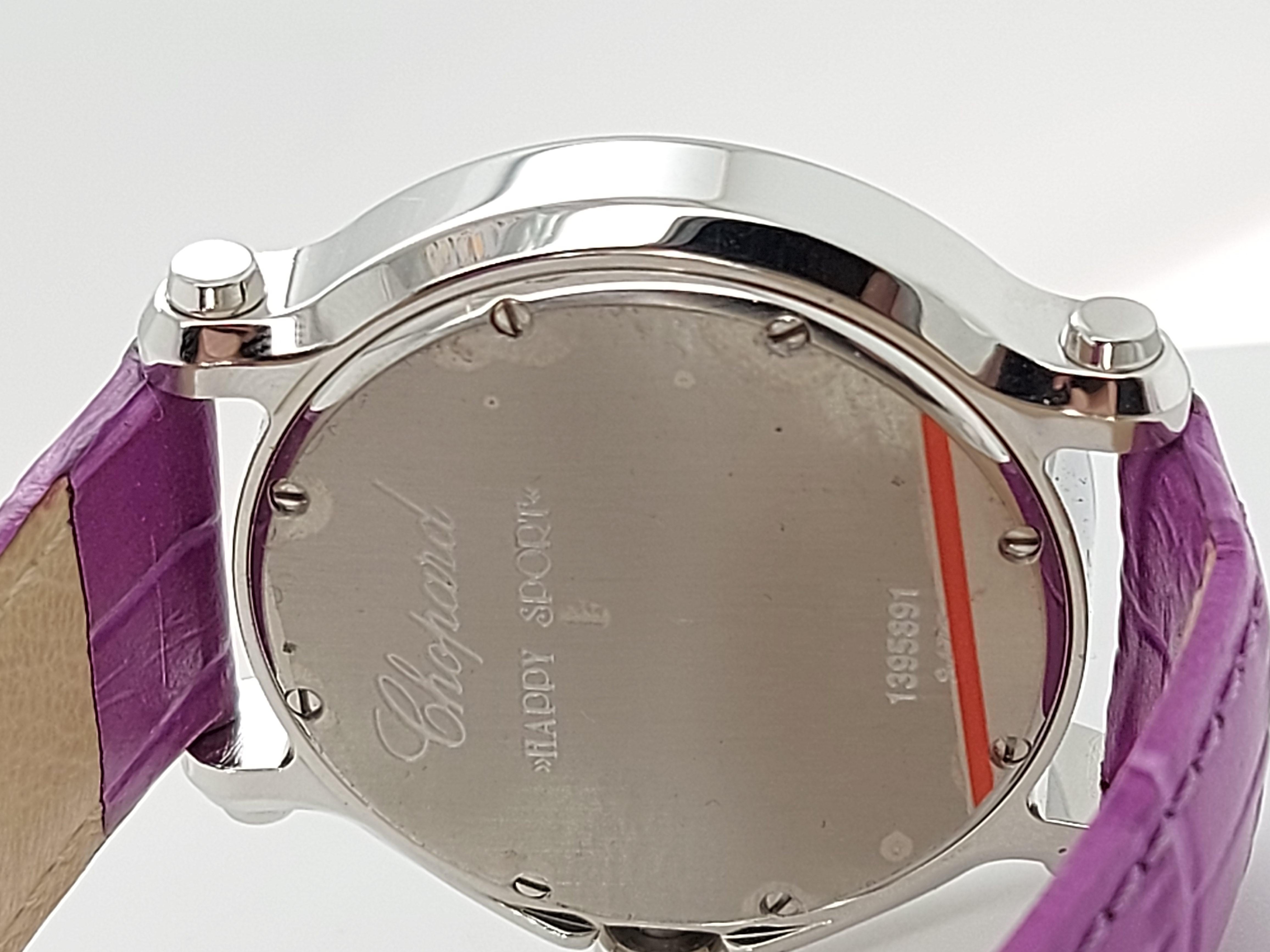 Artisan Chopard Violet Happy Sport with Floating Diamonds and Topazes