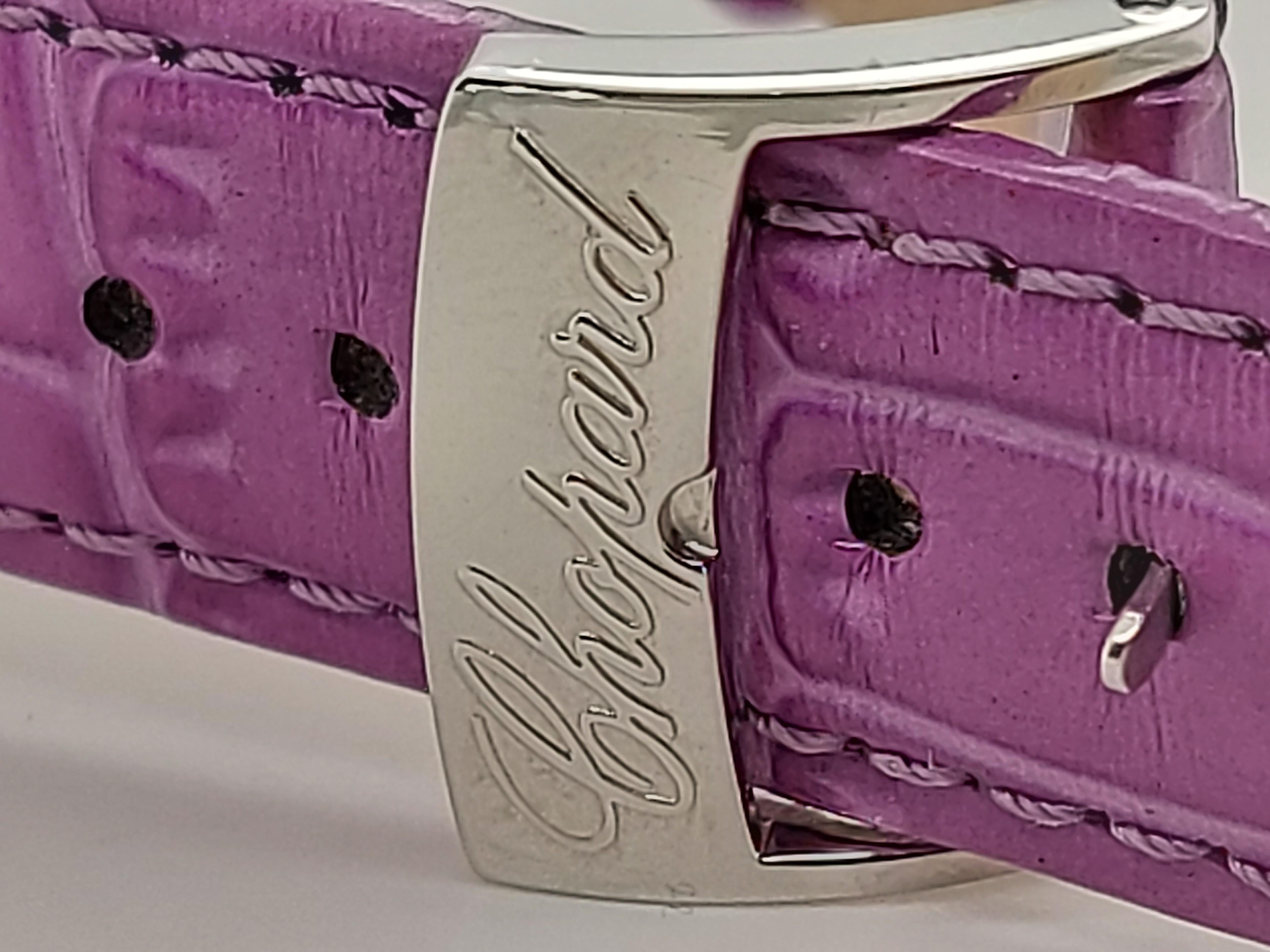 Women's or Men's Chopard Violet Happy Sport with Floating Diamonds and Topazes