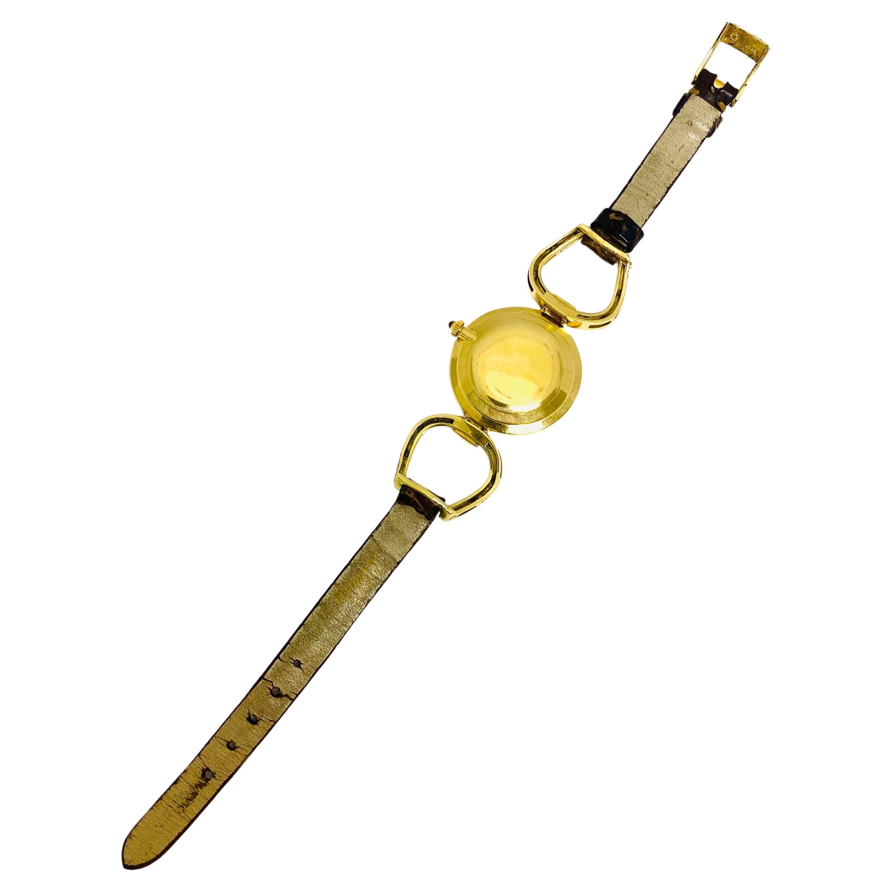 Chopard Watch Gold Tiger's Eye Vintage 18k Gold en vente 3