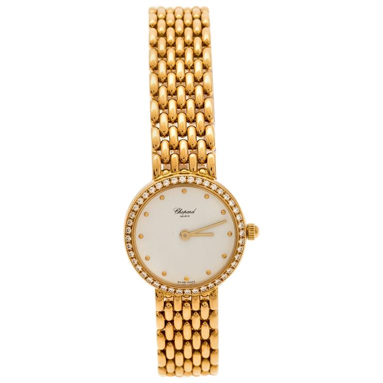Chopard White 18K Yellow Gold Classic 105911001 Women's Wristwatch 32 mm