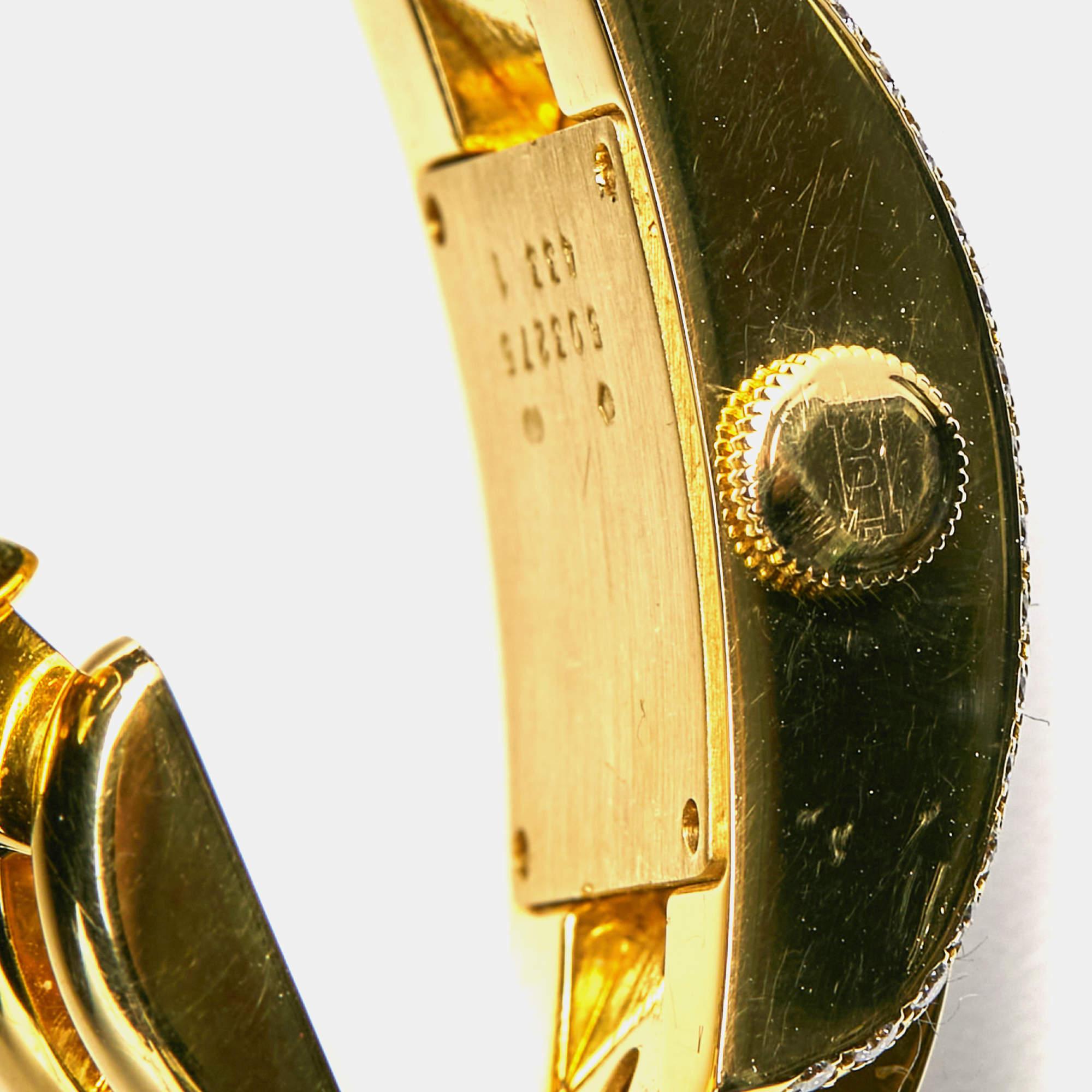 Chopard White 18K Yellow Gold Diamond La Strada 4331 Women's Wristwatch 18 mm 1