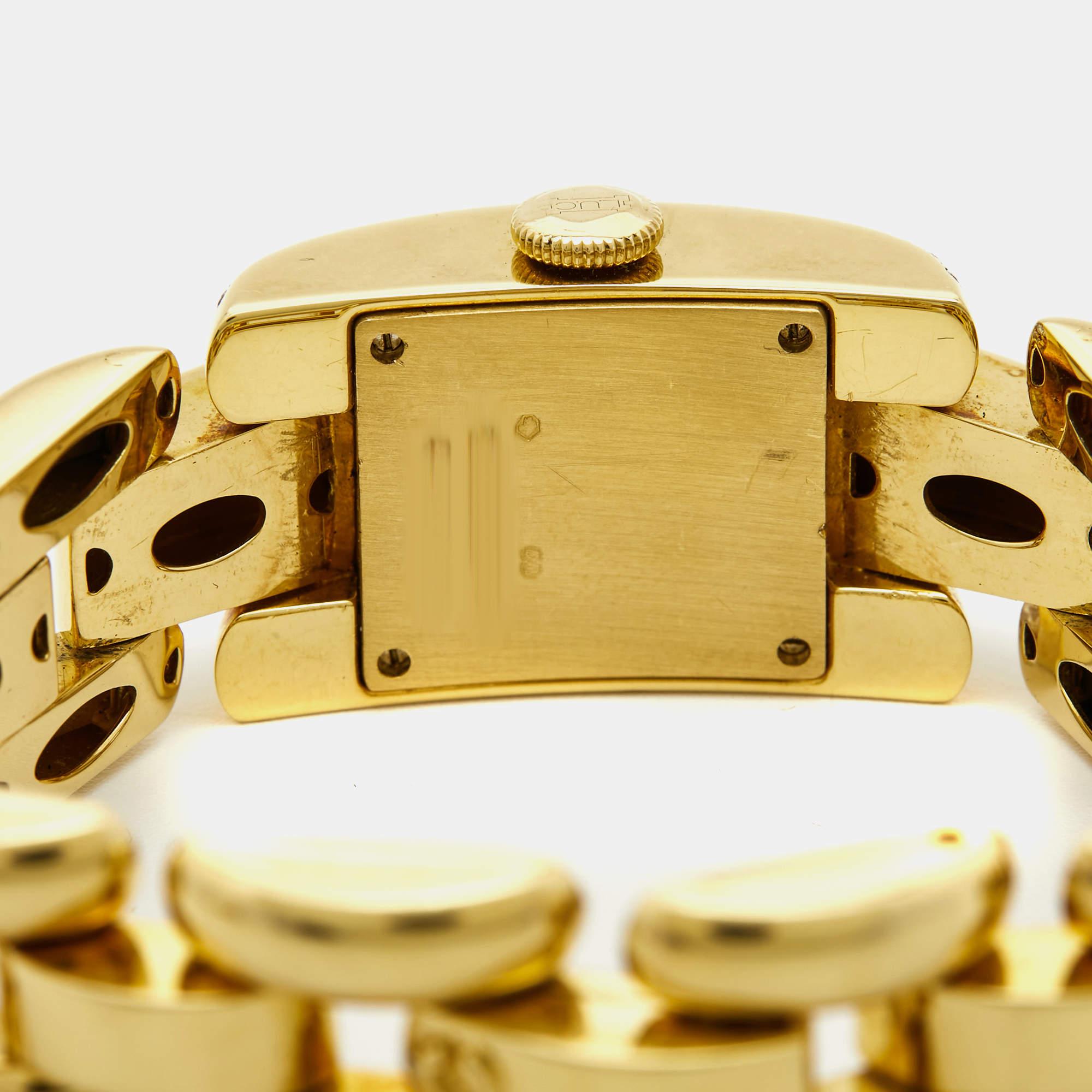 Chopard White 18K Yellow Gold Diamond La Strada 4331 Women's Wristwatch 18 mm 3