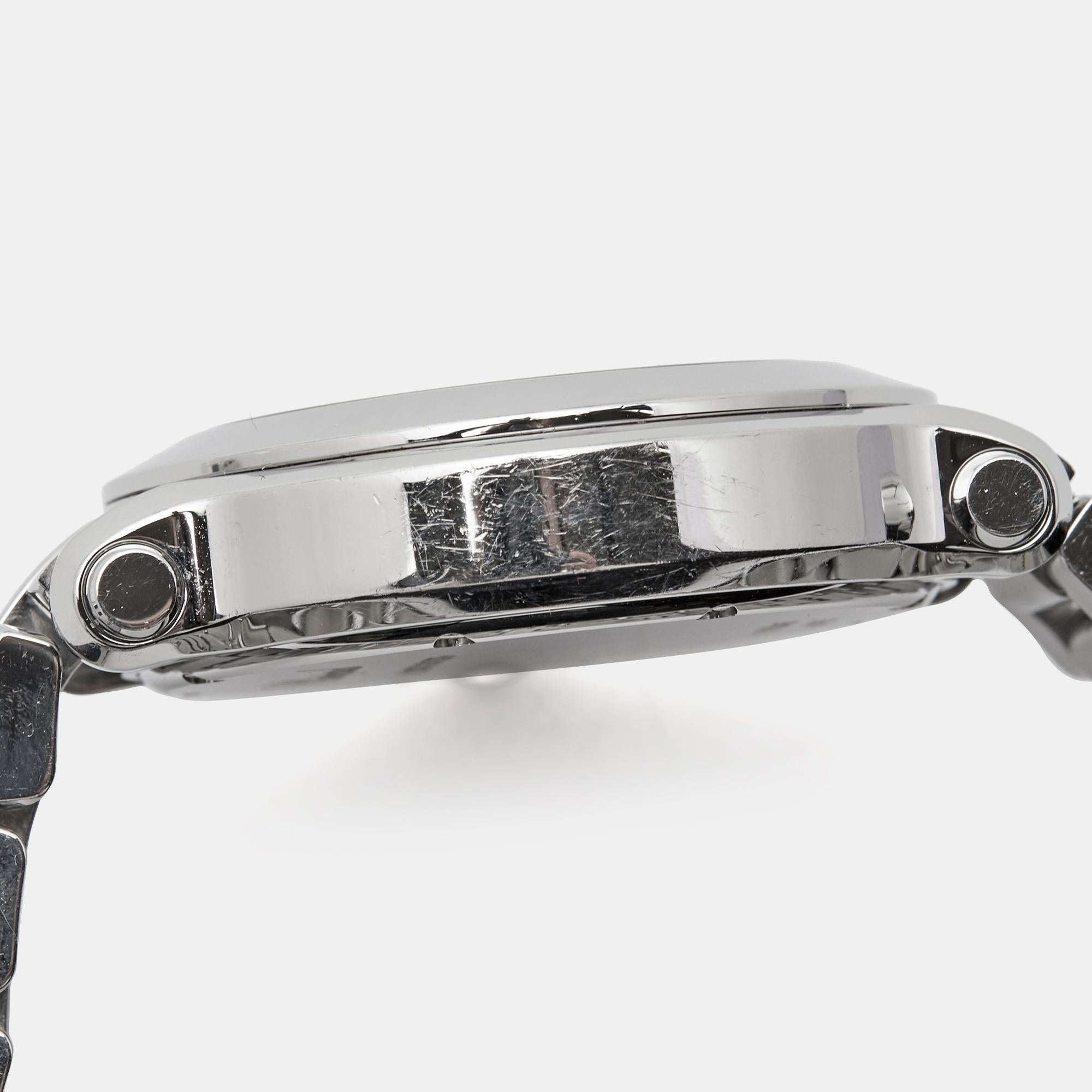 Chopard Happy Sport 8475 Montre-bracelet pour femme 35 mm en acier inoxydable et diamant blanc 5