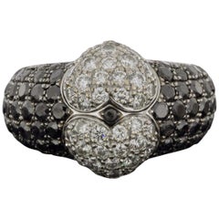 Chopard White Gold 3.00 Carat Round Diamond Statement Ladies Fashion Ring