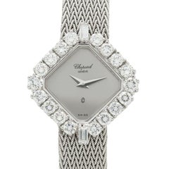 Chopard 18 Karat White Gold and Diamond Dress Watch 5161