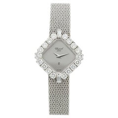 Used Chopard 18 Karat White Gold and Diamond Dress Watch 5161