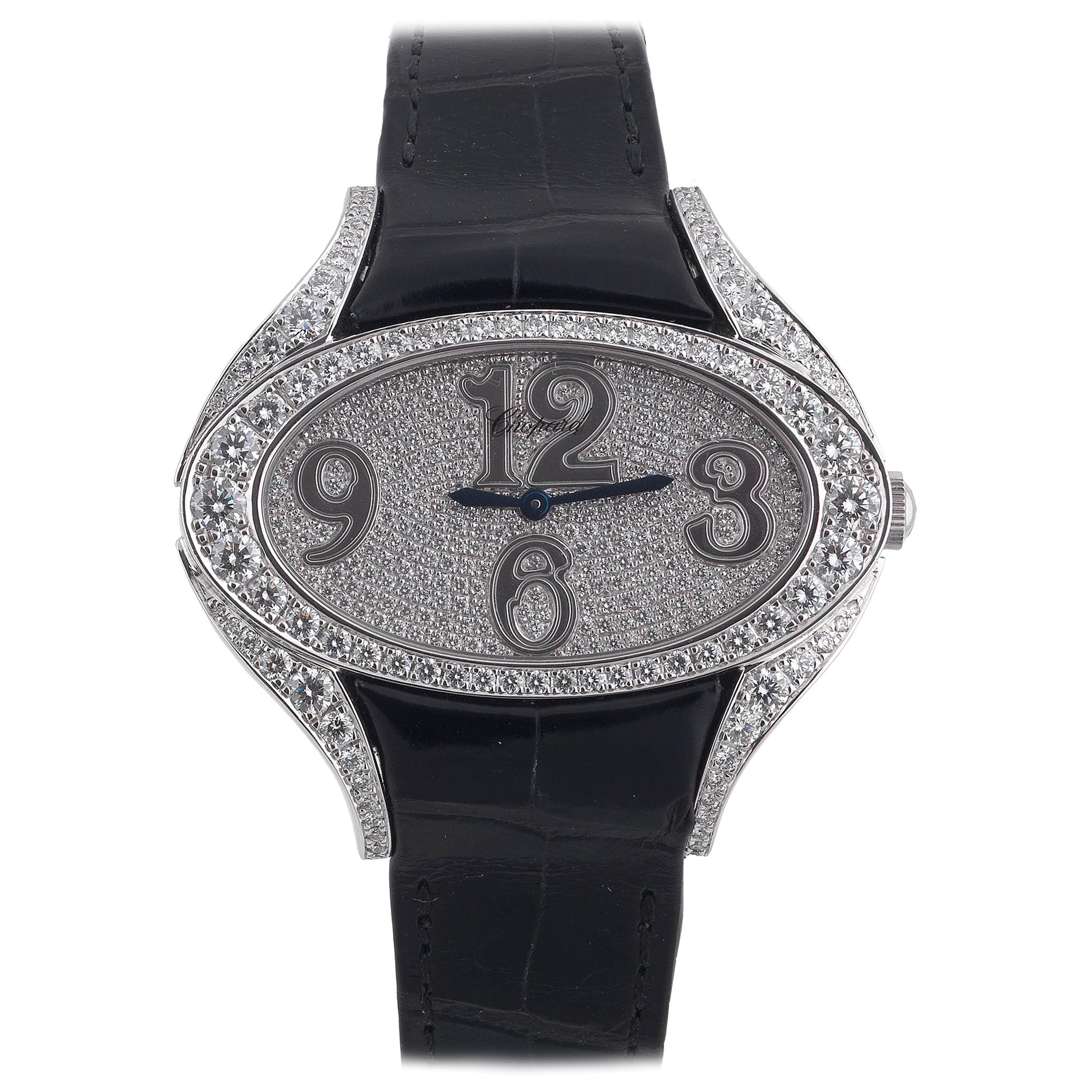 18kt White Gold and Diamond Chopard Wristwatch