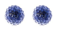 Chopard White Gold Briolette Sapphire Earrings, 80.90 Carat