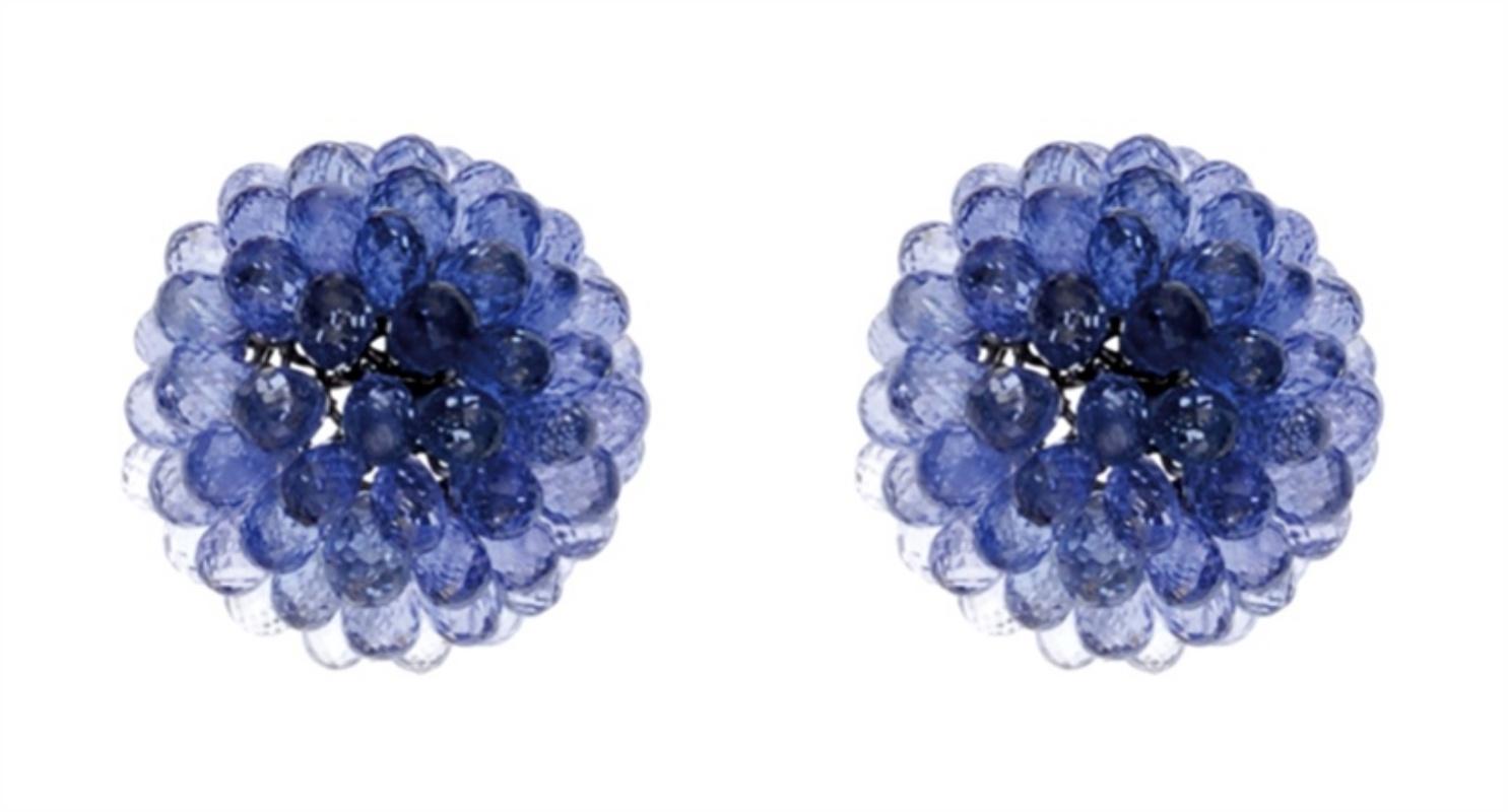 Chopard White Gold Briolette Sapphire Earrings, 80.90 Carat In New Condition For Sale In Knightsbridge, GB