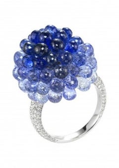 Chopard White Gold Briolette Sapphire Ring, 47.81 Carat