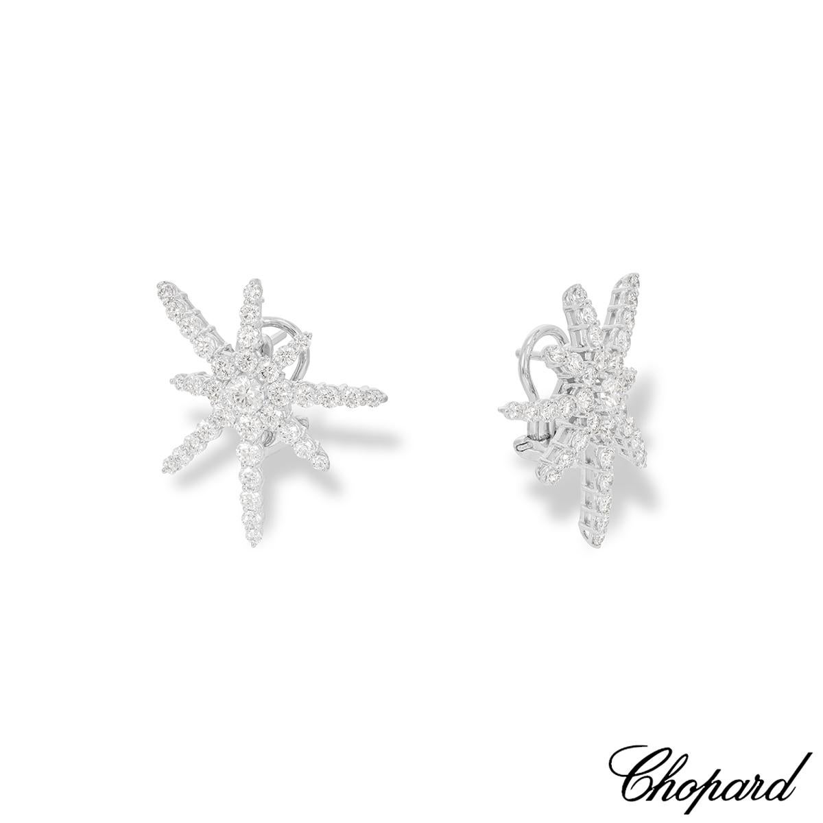 Round Cut Chopard White Gold Diamond Earrings 84/6525-1001 For Sale
