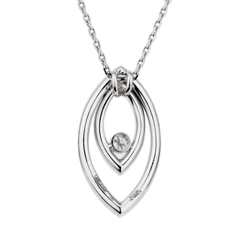 Chopard White Gold Diamond Eye Pendant Necklace For Sale at 1stdibs