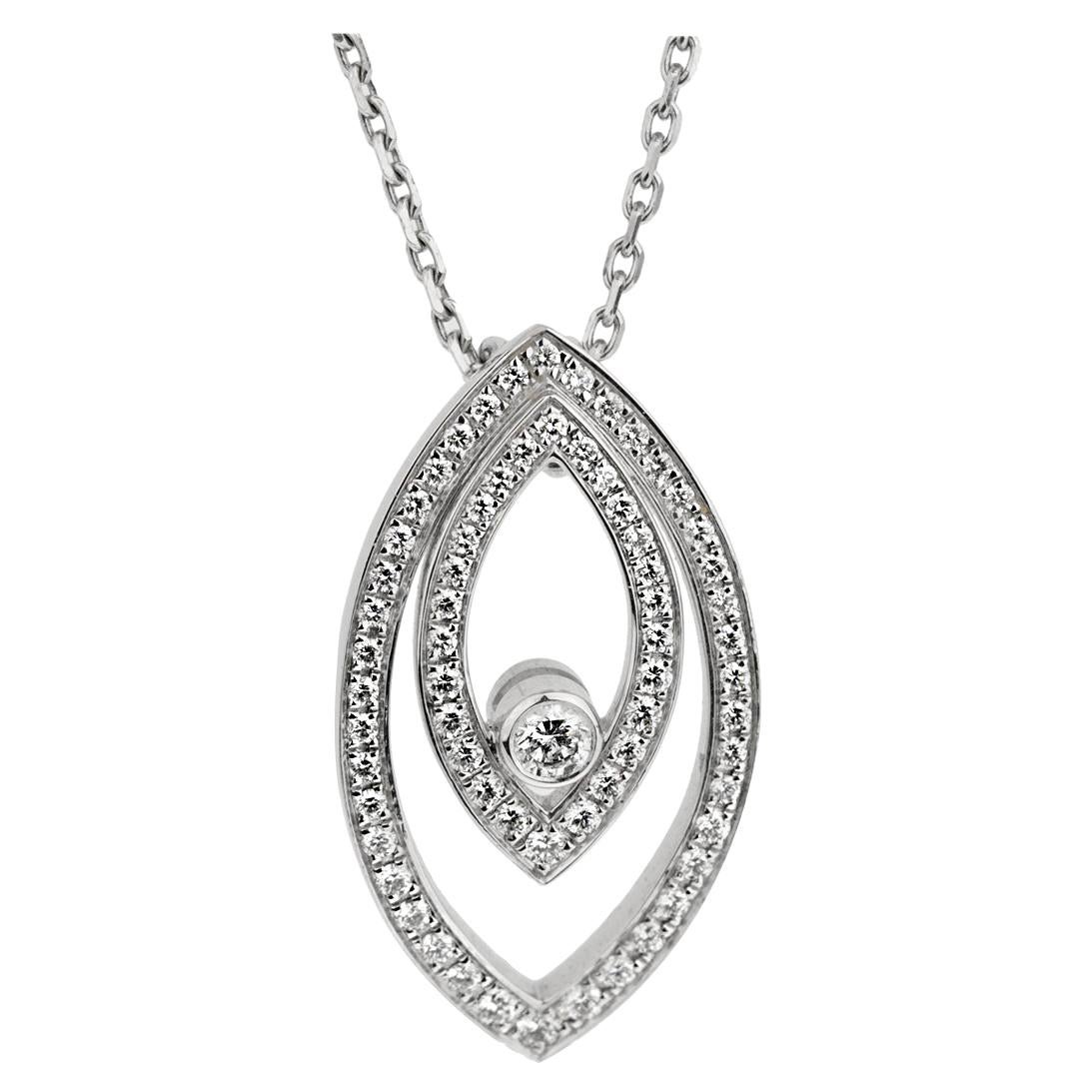 Hermes Diamond Pendant White Gold Necklace For Sale at 1stDibs hermes