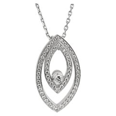 Chopard White Gold Diamond Eye Pendant Necklace