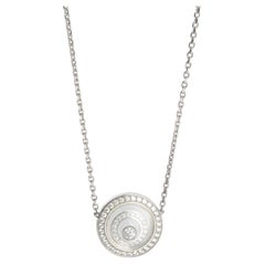 Chopard White Gold Diamond Happy Spirit Pendant