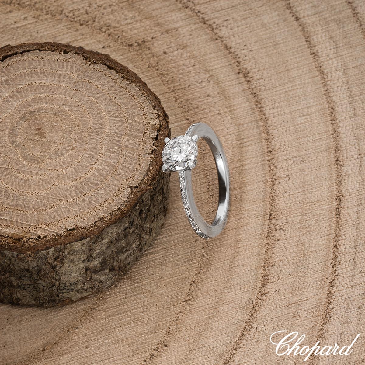 Chopard White Gold Diamond Ring 1.01ct D/VS2 In Excellent Condition For Sale In London, GB
